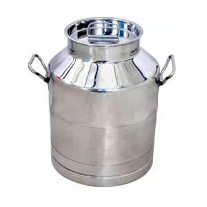 Silver Steel Milk Cans 