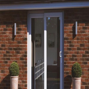 Small Double Door Sliding, Brown finished, modern