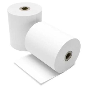 Sticky Cash Register Paper, Shrink wrapped package