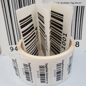 Synthetic Barcode Roll, Waterproof and oil-resistant