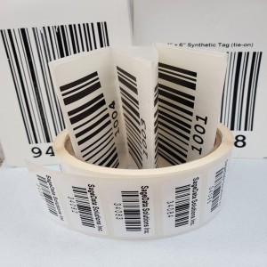 synthetic barcode sticker, Polyolefin, or BOPP