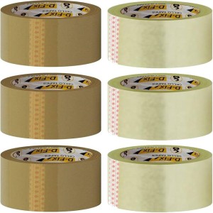 Transparent brown tape, 60 mm width, easy to apply