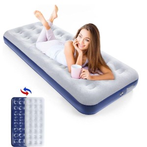 Travel Air Bed, Hybrid flocking top covering material