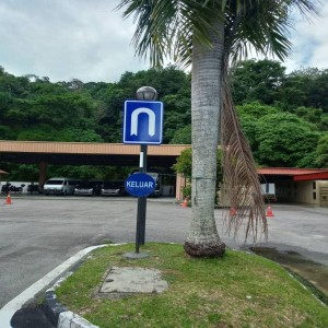 U Turn Road Sign Board, 1.5 feet (d), commercial design