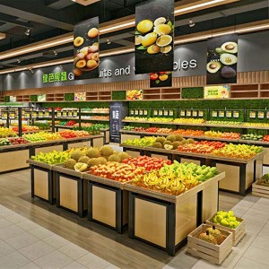 Vegetable Shop Rack Cabinet, Folded into compact size