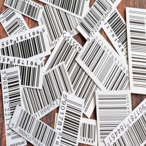 Vinyl barcode Stickers, 3x3 Inch, Weatherproof