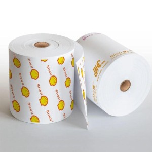 Vinyl Thermal Jumbo Paper Roll, White color, 120 gsm