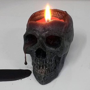 Wax Skull Candle