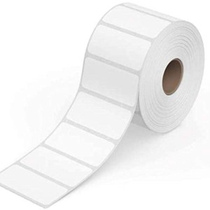 White Barcode Sticker, Synthetic Paper material