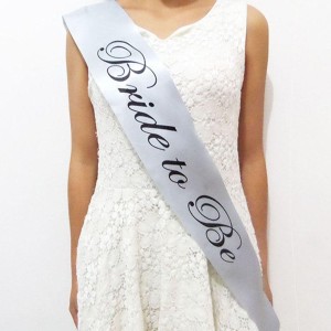 White Customized Sashes
