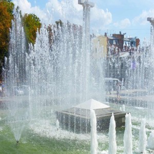 White Floating Fountains