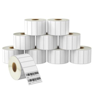 White Matte Barcode Label Roll, Non-gloss finish