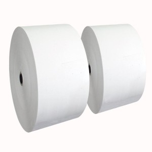 White Oji Thermal Paper Jumbo Rolls, Plain pattern