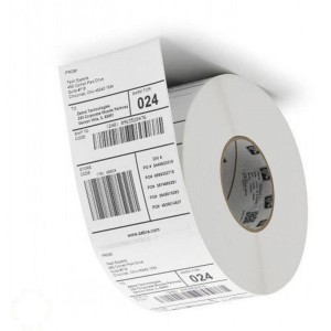 White PVC Barcode Stickers, 40mm x 20mm