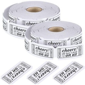 White Ticket Rolls, Customized, easy to handle