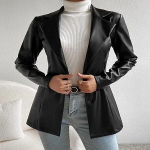 Womens Leather Blazer