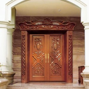 Wood Carving Double Door, Polished finishing