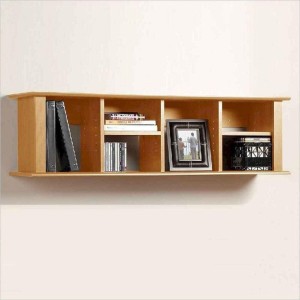 Wooden Horizontal Bookshelf, Dual 5 position adjustable