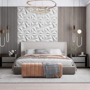 Zigzag Fold 3D Wall Tile, Angular wave tile structure